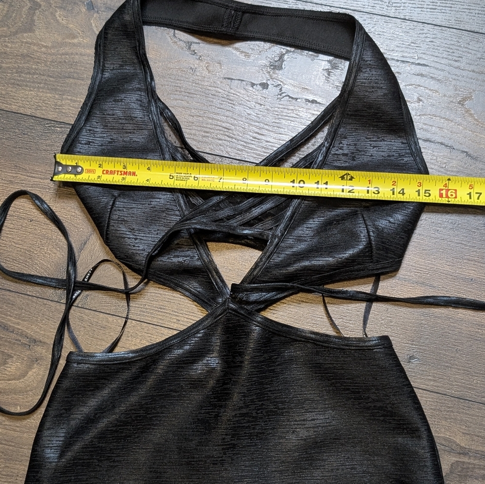Bella Barnett Black Backless Halter Bandage Mini Sexy Dress‎ Size Medium M - Picture 5 of 11